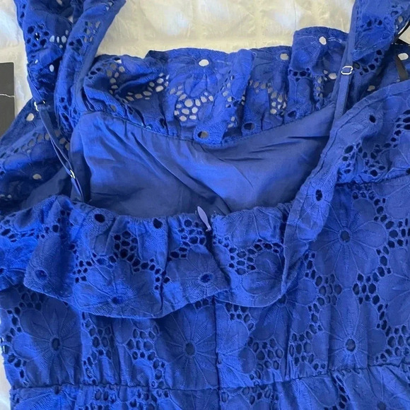 Lulus blue biscay crochet babydoll mini dress - Picture 7 of 11